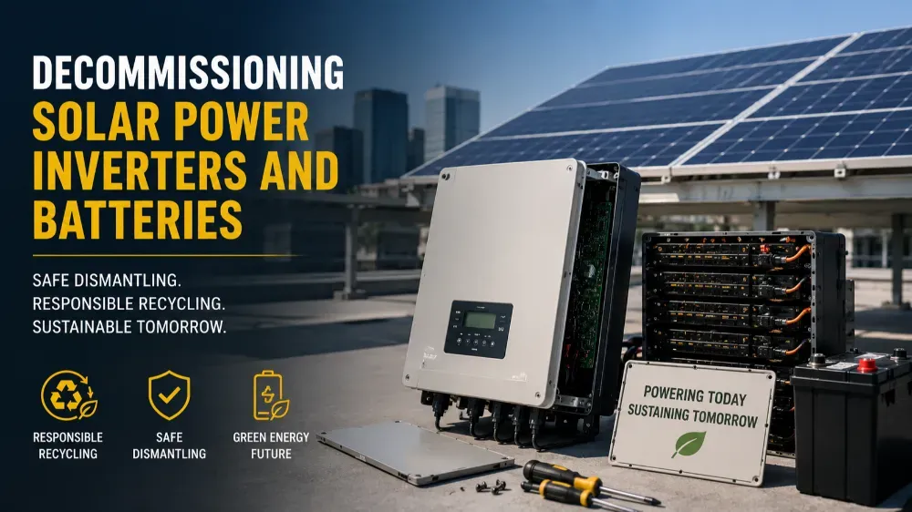 Decommissioning Solar Power Inverters and Batteries in Corporate Offices