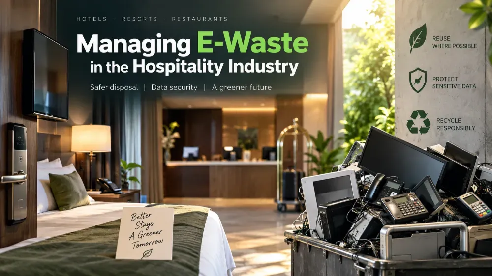 Managing E-Waste in Hospitality: Retiring Smart TVs, POS, and Electronic Lock Systems